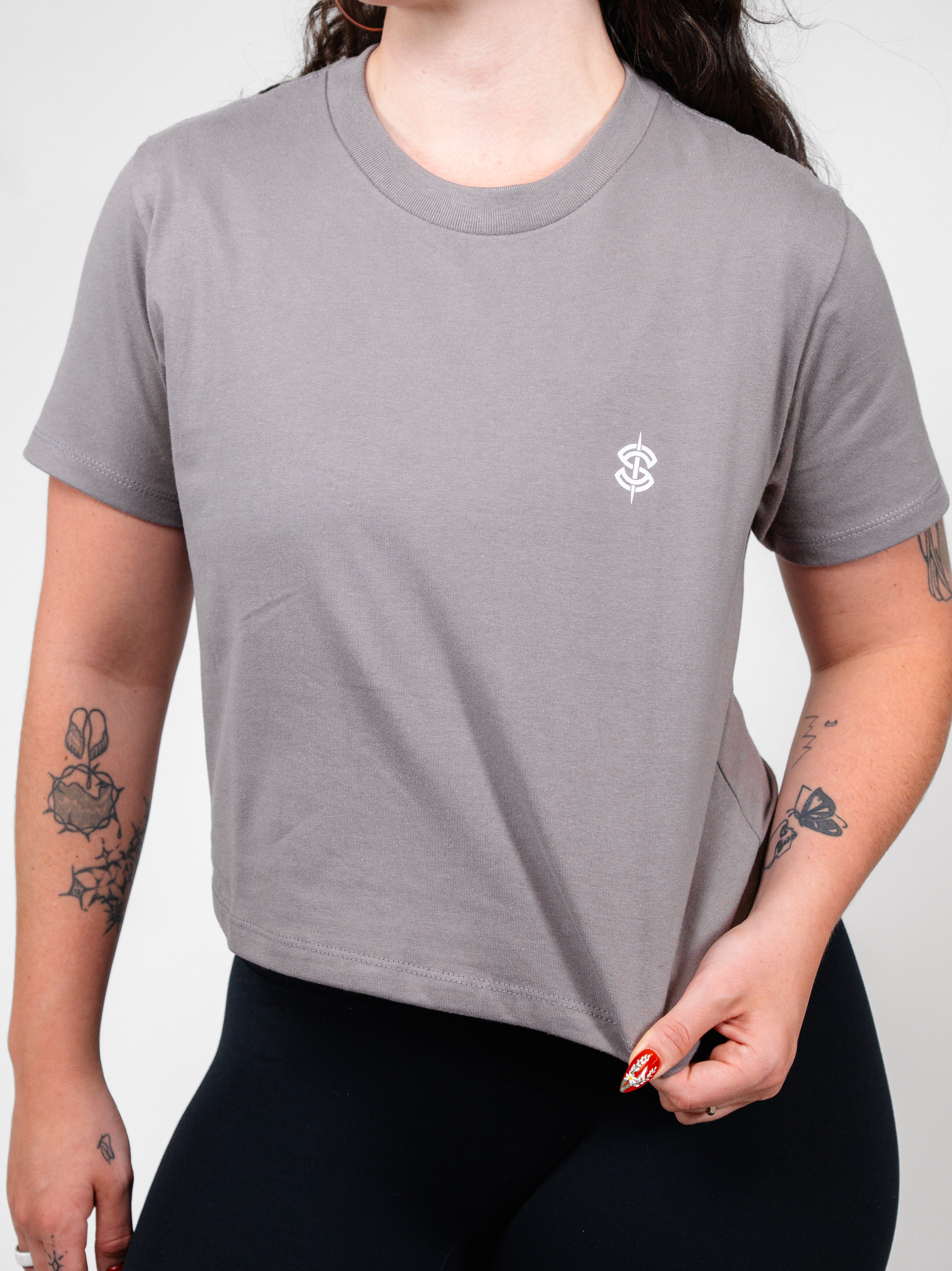 Icon Ladies Boxy Tee, Graywood