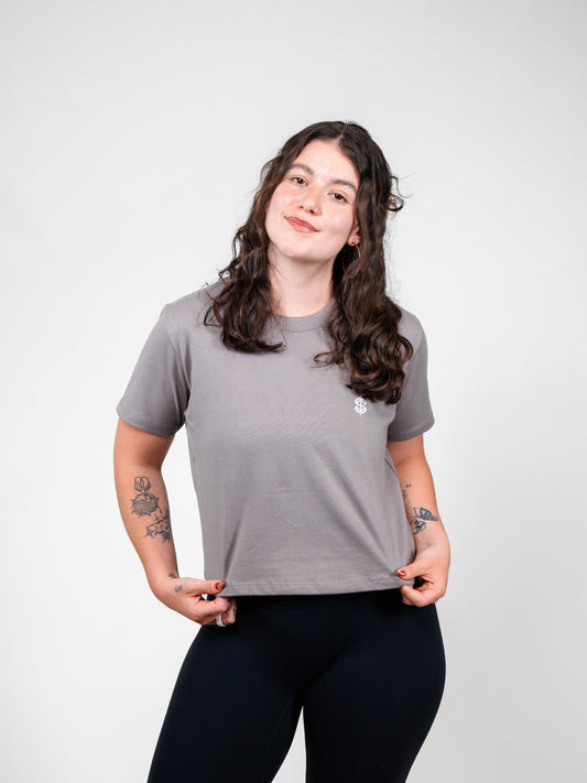 Icon Ladies Boxy Tee, Graywood