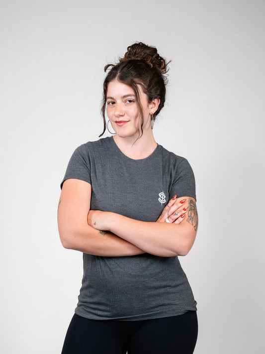 Legacy Ladies Tee, Heather Smoke