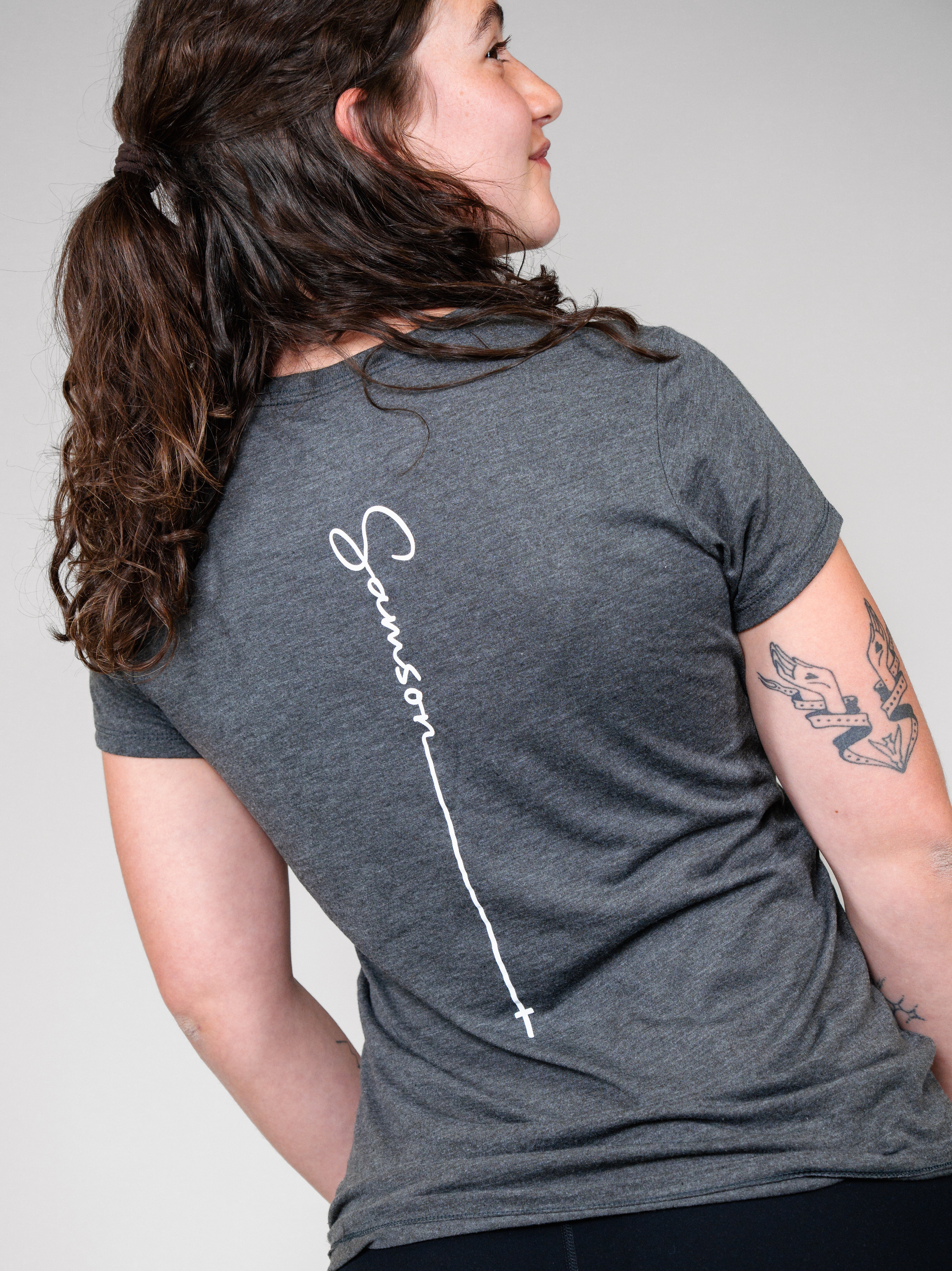 Legacy Ladies Tee, Heather Smoke