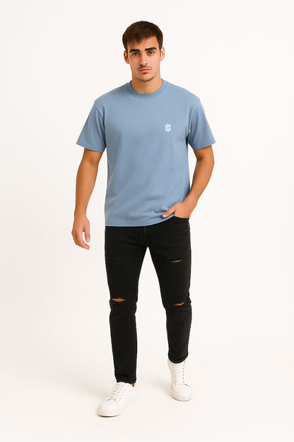 Icon Heavyweight Tee - Carbon Blue