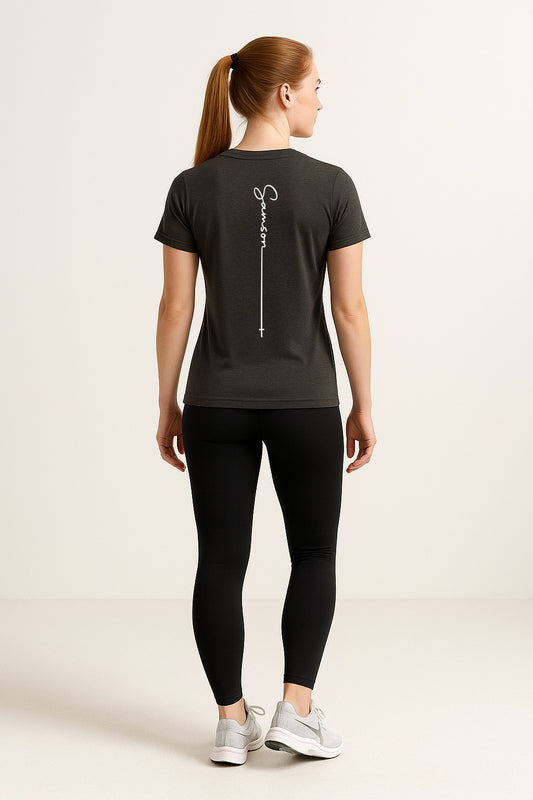 Legacy Ladies Tee - Heather Smoke